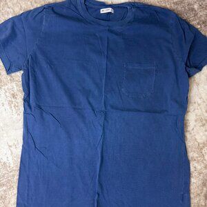 Line of Trade Navy Blue S/S Cotton Pocket T, XL